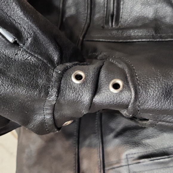 NWT Interstate Leather leather basic classic scooter motorcycle biker jacket coa - Picture 14 of 15